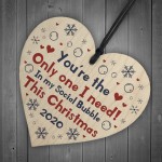 Funny Quarantine Lockdown Gift Christmas Bauble Family Couple