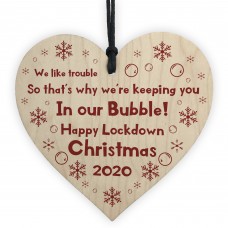 In Our Bubble Funny Quarantine Lockdown Gift Christmas Bauble
