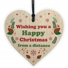 Novelty Christmas Gift For Friend Family Wood Heart Quarantine