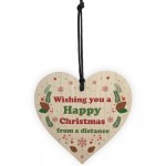 Novelty Christmas Gift For Friend Family Wood Heart Quarantine