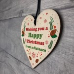 Novelty Christmas Gift For Friend Family Wood Heart Quarantine
