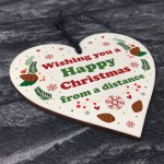 Novelty Christmas Gift For Friend Family Wood Heart Quarantine