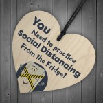 Funny Quarantine Lockdown Gifts Wood Heart Sign Christmas Gift