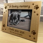 PERSONALISED Pet Memorial Photo Frame Wooden Puppy Dog Cat