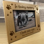 PERSONALISED Pet Memorial Photo Frame Wooden Puppy Dog Cat