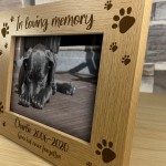 PERSONALISED Pet Memorial Photo Frame Wooden Puppy Dog Cat