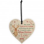 PERSONALISED Christmas Gift For Teacher Assistant Wood Heart