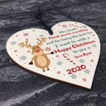 PERSONALISED Christmas Gift For Teacher Assistant Wood Heart