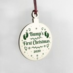 Personalised Bumps First Christmas Wood Bauble Gift For Bump Tree Decoration