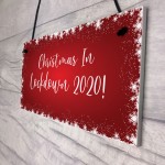 Christmas In Lockdown 2020 Sign Hanging Christmas Sign Decor