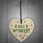 Funny Golf Gift Golf Accessories Wood Heart Dad Grandad Birthday
