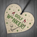 Funny Golf Gift Golf Accessories Wood Heart Dad Grandad Birthday