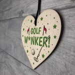 Funny Golf Gift Golf Accessories Wood Heart Dad Grandad Birthday