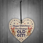 Funny Happy Christmas Gift For Him Wood Heart Gift For Dad