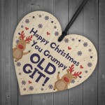 Funny Happy Christmas Gift For Him Wood Heart Gift For Dad