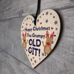 Funny Happy Christmas Gift For Him Wood Heart Gift For Dad