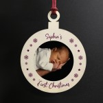 First Christmas Bauble Tree Decoration PERSONALISED Photo Baby First Christmas Bauble Tree Decoration PERSONALISED Photo Baby
