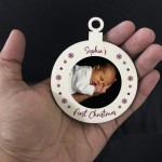 First Christmas Bauble Tree Decoration PERSONALISED Photo Baby First Christmas Bauble Tree Decoration PERSONALISED Photo Baby