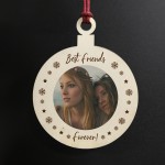 Best Friend Christmas Gift Wood Bauble Christmas Tree Decoration