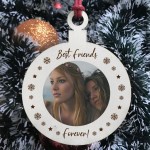Best Friend Christmas Gift Wood Bauble Christmas Tree Decoration