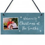 Welcome To Christmas Sign PERSONALISED Home Christmas Decor