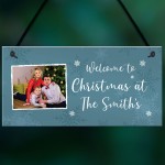 Welcome To Christmas Sign PERSONALISED Home Christmas Decor