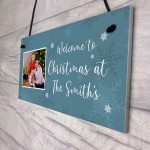 Welcome To Christmas Sign PERSONALISED Home Christmas Decor