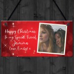Personalised Photo Plaque Best Friend Christmas Gift Friend Sign