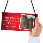 Personalised Photo Plaque Best Friend Christmas Gift Friend Sign