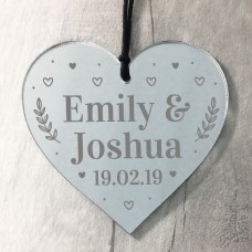 Personalised Mirror Bauble Gift For Him Her Christmas Decoration