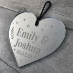 Personalised Mirror Bauble Gift For Him Her Christmas Decoration