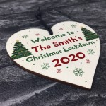 Welcome To Family Christmas Decoration PERSONALISED Heart