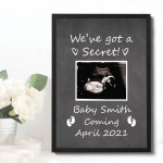 Personalised Baby Announcement Framed Print Mummy Daddy