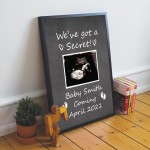 Personalised Baby Announcement Framed Print Mummy Daddy