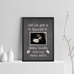 Personalised Baby Announcement Framed Print Mummy Daddy