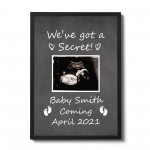 Personalised Baby Announcement Framed Print Mummy Daddy
