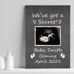 Personalised Baby Announcement Print Mummy Daddy To Be Gift