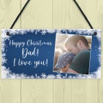 Personalised Happy Christmas Dad Gift Photo Plaque Gift