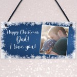 Personalised Happy Christmas Dad Gift Photo Plaque Gift