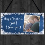 Personalised Happy Christmas Dad Gift Photo Plaque Gift