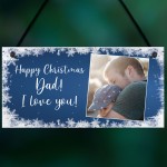 Personalised Happy Christmas Dad Gift Photo Plaque Gift