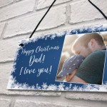 Personalised Happy Christmas Dad Gift Photo Plaque Gift