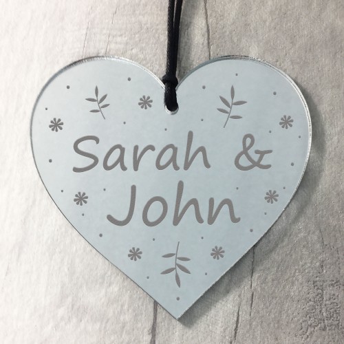 Personalised Mirror Bauble Christmas Decoration Gift For Boyfrie