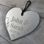 Personalised Mirror Bauble Christmas Gift For Him And Her