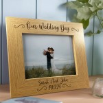 Wedding Anniversary Personalised 7x5 Frame Gift For Husband Wife