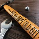 Funny Engraved Hammer GRUMPY OLD GIT Dad Grandad Xmas