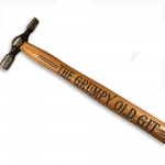 Funny Engraved Hammer GRUMPY OLD GIT Dad Grandad Xmas