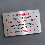 Love Wallet Card Insert PERSONALISED Anniversary Christmas Gift