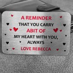 Love Wallet Card Insert PERSONALISED Anniversary Christmas Gift