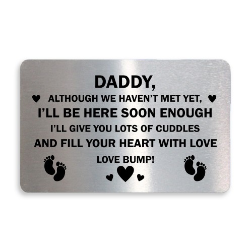 Daddy To Be Gift From Bump Wallet Insert Birthday